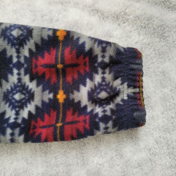 Kingsize Fleece Jacket Mens XLTall Full Zip Aztec Southwest Stretch Waist Pocket - Picture 3 of 10